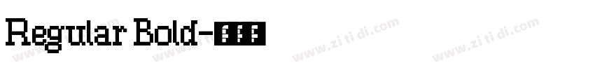 Regular Bold字体转换
